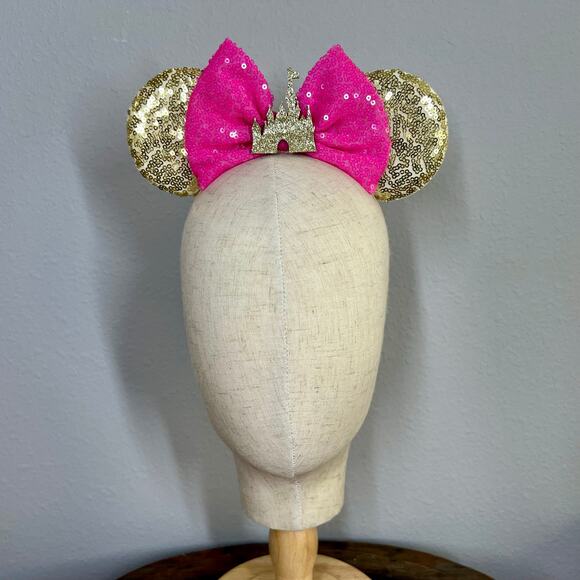 Cinderella's Castle Elastic Minnie Ears | Disney-Inspired Adjustable Headband - Picture 2 of 5